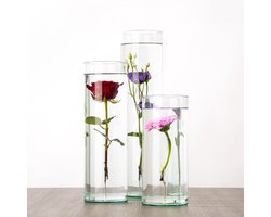 Onderwaterbloemenvaas XL Verzonken Bloemen vaas XL L 12,2 x B 12,2 x H 50