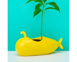 Onderzeeër bloempot - Klein/geel