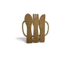 Onderzetter| in de vorm van bestek | kurk | 15 x 23 x 2,5 cm