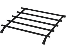 Onderzetter met rubberen voetjes voor pot, pan, ovenschaal - 20 x 20 cm, zwart