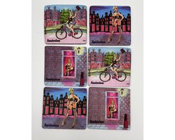 Onderzetters - De wallen / roze buurt Amsterdam (6stuks)