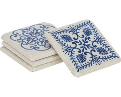 Onderzetters - Resin - 10x10x3cm - Blauw