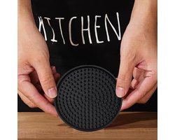 Onderzetters - Set van 8 stuks met houder - Siliconen rubberen mok onderzetter - Cup pad mat - Antislip, thermische, drainerende onderzetters - Koffiepads, bier bar mat thuis - Ronde onderzetters - Voor de eettafel - Keukenaccessoires