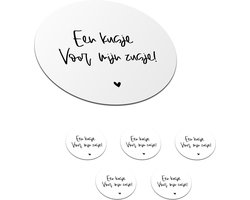 Onderzetters voor glazen - Rond - Een kusje voor mijn zusje! - Zusje - Quotes - Zussen - Spreuken - 10x10 cm - Glasonderzetters - 6 stuks