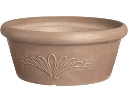 Ondiepe Bloempot - Bonsai Pot Lage Kom - Vetplanten Kruiden - Gemaakt van Gerecycled Materiaal - 10 inch - Taupe