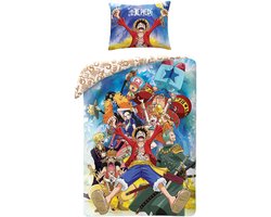 One Piece Dekbedovertrek Adventures 140 x 200 cm polyester