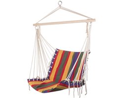 Oneiro’s Luxe hangmat BRAZILIAN Multi Orange - H90 cm x 40 cm – hangmat – hangmat met standaard – zomer – tuin – tuinartikelen – relax – tuinmeubelen