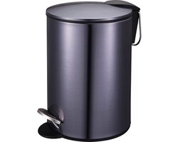 Oneiro's Luxe pedaalemmer Metal Gun - 3 L - ø17 x H 25 cm - badkamer - keuken - kantoor – slaapkamer - glans