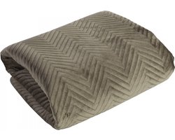 Oneiro’s luxe SOFIA Beddensprei Bruin - 220x240 cm – bedsprei 2 persoons - bruin – beddengoed – slaapkamer – spreien – dekens – wonen – slapen