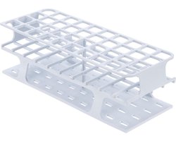 OneRack reageerbuisframe polyoxymethyleen - volledige grootte - 20 mm buizen - 100 mm lengte - 252 mm breedte - 83 mm hoogte - wit