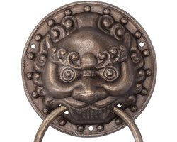 ONF3 - Antieke bronzen leeuwendeurgreep - Deurklopper - Retro messing - Klassiek design - Voor houten deuren - Decoratieve woonaccessoire