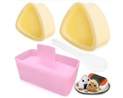 Onigiri Vorm - 3 Stuks - Sushi Vormen Triangel - Onigiri Mal - Driehoekige Rijstbolvorm - Keukengereedschap - Rijstbal Maker Mal - Sushi Maker Set - Onigiri Maker - Onigiri Vormpjes - Sushi Onigiri Mallen - Geschikt Voor Rijstballen