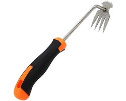 Onkruidverwijderaar - Handwieder Tuin - Onkruid Verwijderen - Ergonomische Grip - 32 cm - Oranje Zwart
