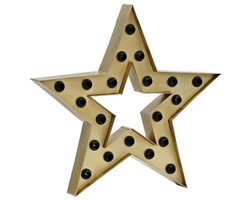 Only Natural fantastische grote letter lamp verlichting vintage stijl antiek koper 80 x 9 x 80 cm Ster