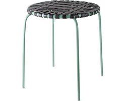 Only natural Kruk Blauw Met Rubberen Zitting - Rubber - Metaal