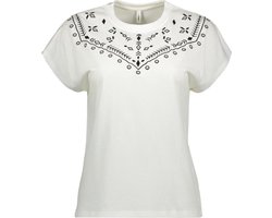 Only T-shirt Onlsaga S/s Capsleeve Top Jrs 15324881 Cloud Dancer/tekla Artw Dames Maat - M
