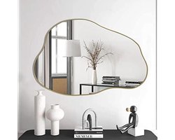Onregelmatige golvende wandspiegel voor woonkamer of badkamer - 76,2 x 52,1 cm