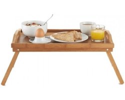 Ontbijt op bed dienblad - 50 x 30 cm - Bedtafel/dienblad/serveerblad voor laptop, tablet, boek of ontbijt
