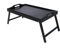 Ontbijt op Bed Dienblad - Bamboe Bedtafel - Inklapbaar - 50x30 cm- Hout- Serveerbladen , Dienbladen