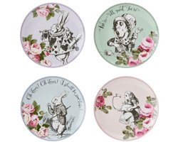Ontbijtbord, Set van 4 Stuks, 21 cm, Porselein, Gekleurd - V&A | Alice in Wonderland