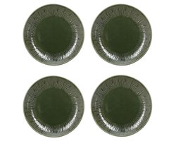 Ontbijtbord, Set van 4 Stuks, 21.5 cm, Groen, Keramiek - Mikasa | Jardin