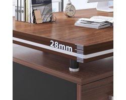 Ontdek het Elegant Massief Eiken Directiebureau met 3 Lades en Opbergkast 120x60x77cm, een stijlvol en multifunctioneel bureau van Novihome, ontworpen voor zowel professioneel gebruik als thuiswerk. Dit rustieke bureau combineert klassiek design, hoo