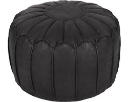 Ontspannen Zitzak Voetenbankje Kunstleer Ottoman Bean bag Poefs Lichtgewicht Zacht Voetenbankje Ergonomisch Ontwerp Rond Moroccan Poef