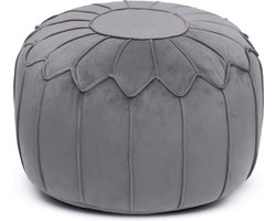 Ontspannen Zitzak Voetenbankje Kunstleer Ottoman Bean bag Poefs Lichtgewicht Zacht Voetenbankje Ergonomisch Ontwerp Rond Moroccan Poef