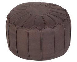 Ontspannen Zitzak Voetenbankje Kunstleer Ottoman Bean bag Poefs Lichtgewicht Zacht Voetenbankje Ergonomisch Ontwerp Rond Moroccan Poef