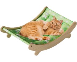 Ontspanningsbed Katten - Chill Pad Bank - Huisdier Ontspanning - Warmteafvoer Ontwerp - 61 x 8.5 x 8.5 cm - Groen