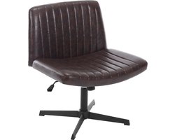 Ontspanningsstoel - Fauteuil van kunstleer - Draaibare loungestoel - Schuim met hoge dichtheid - Ergonomisch ontwerp - 64 cm x 87,5 cm x 63 cm