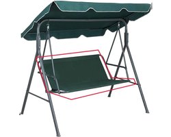 "Onweerstaanbare stoelhoes voor schommelbank in de tuin, geschikt voor 2- en 3-zits banken, groen, 127 x 48 x 52 cm"