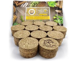 Onzichtbare potverhogers - massief agglomereerde kurk - grootkorrelig - 24 pack - voor buiten plantenpotten en bloemen