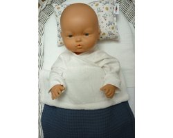 Oogappel Poppen Beddengoed Poppendeken met Kussentje Leo-Blauw