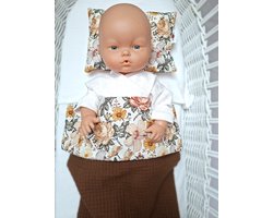 Oogappel Poppen Beddengoed Poppendeken met kussentje Zomer-Multicolour