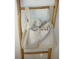 Oogappel Zand Boxzak Box Organizer Boxopbergzak Kraam Cadeau-Naturel Beige-Bruin