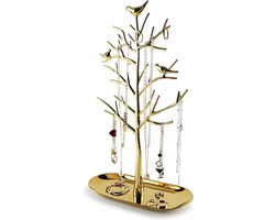 Oorbellen rekje - Branch tree tower rack - metal tray - luxury color - hanging organizer - rings earrings necklace bracelet - living rooms bathrooms offices - MORE&LESS Oorbellen rekje