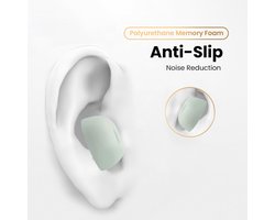 Oordopjes Compatibel Met Huawei FreeBuds Pro 5, Memory-Foam Oordopjes Met Ruisonderdrukking, Verbeterde Geluidsisolatie, Groen, Medium