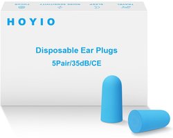 Oordopjes Schuimrubber 35dB Ruisonderdrukking - 5 Paar Blauw