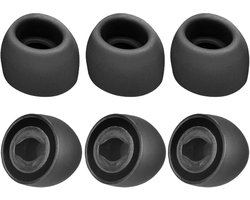 Oordopjes voor Samsung Galaxy Buds Pro, antislip oordopjes in drie maten, compatibel met oplaadhoes, zwart (3 paar)