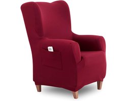 Oorfauteuil hoes rekbaar - elastisch stretch stof - wasbaar rood - bescherming en stijl - SnelShoppen