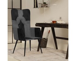 Oorfauteuil Leer - Leunstoel Comfortabel - Ontspannen Woonkamer - Dik Gevoerde Zitting - 55 x 41 x 97 cm