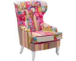Oorfauteuil MOLDE Stof Fuchsiapaars