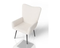 Oorfauteuil / Relaxfauteuil Odense - Beige - Bouclé Stof