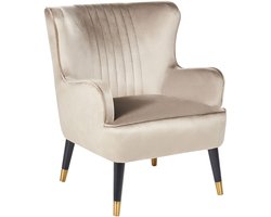 Oorfauteuil VARBERG Fluweel Beige