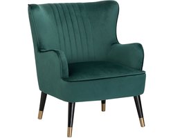 Oorfauteuil VARBERG Fluweel Smaragdgroen