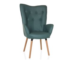 Oorfauteuil / vintage fauteuil HAVENIO I stof mint hjh LIVING