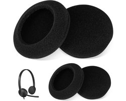 Oorkussens beschermhoes voor Logitech - koptelefoon schuimrubber, geschikt voor Logitech H390/H330/H340/H600/H609/H760 (2 paar, diameter 5 cm, zwart)