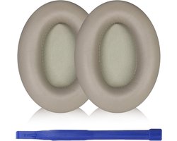 Oorkussens compatibel met Sony WH-1000XM3 Bluetooth Noise Cancelling koptelefoon Protein PU-leer, geluidsisolatie geheugenschuim (zilver)