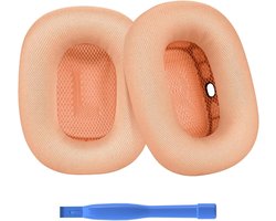 Oorkussens voor AirPods Max Hoofdtelefoon van MMOBIEL – Mesh Fabric Koptelefoon Oorkussens – Noise Isolation Hoofdtelefoon Earpads – Oranje